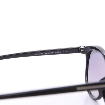 Tom Ford Geraldine Round Sunglasses TF568 Black 5 of 7