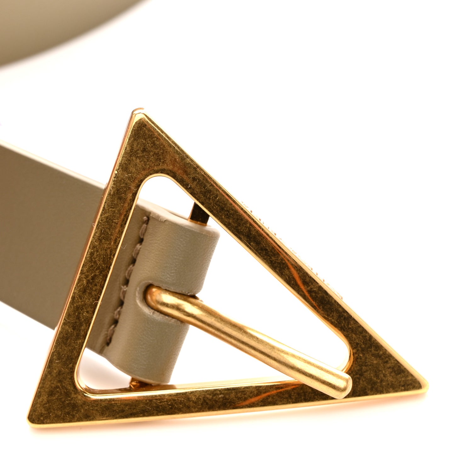 Calfskin Triangle Belt  90 36 Travertine