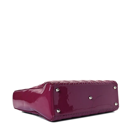Christian Dior Patent Cannage Large Lady Dior Dark Pink 4 of 8