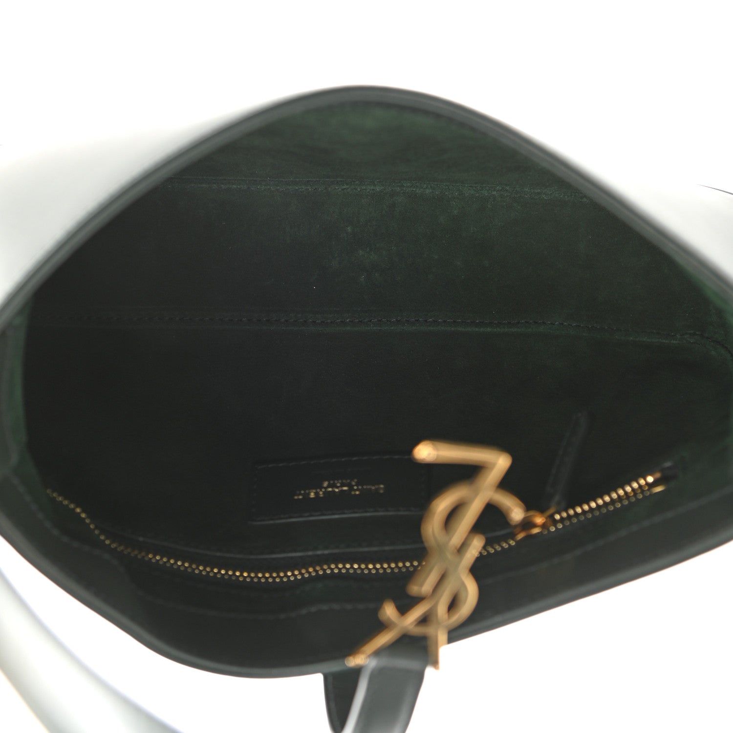 Saint Laurent Smooth Calfskin Le 5 A 7 Hobo Vert Fonce 5 of 10