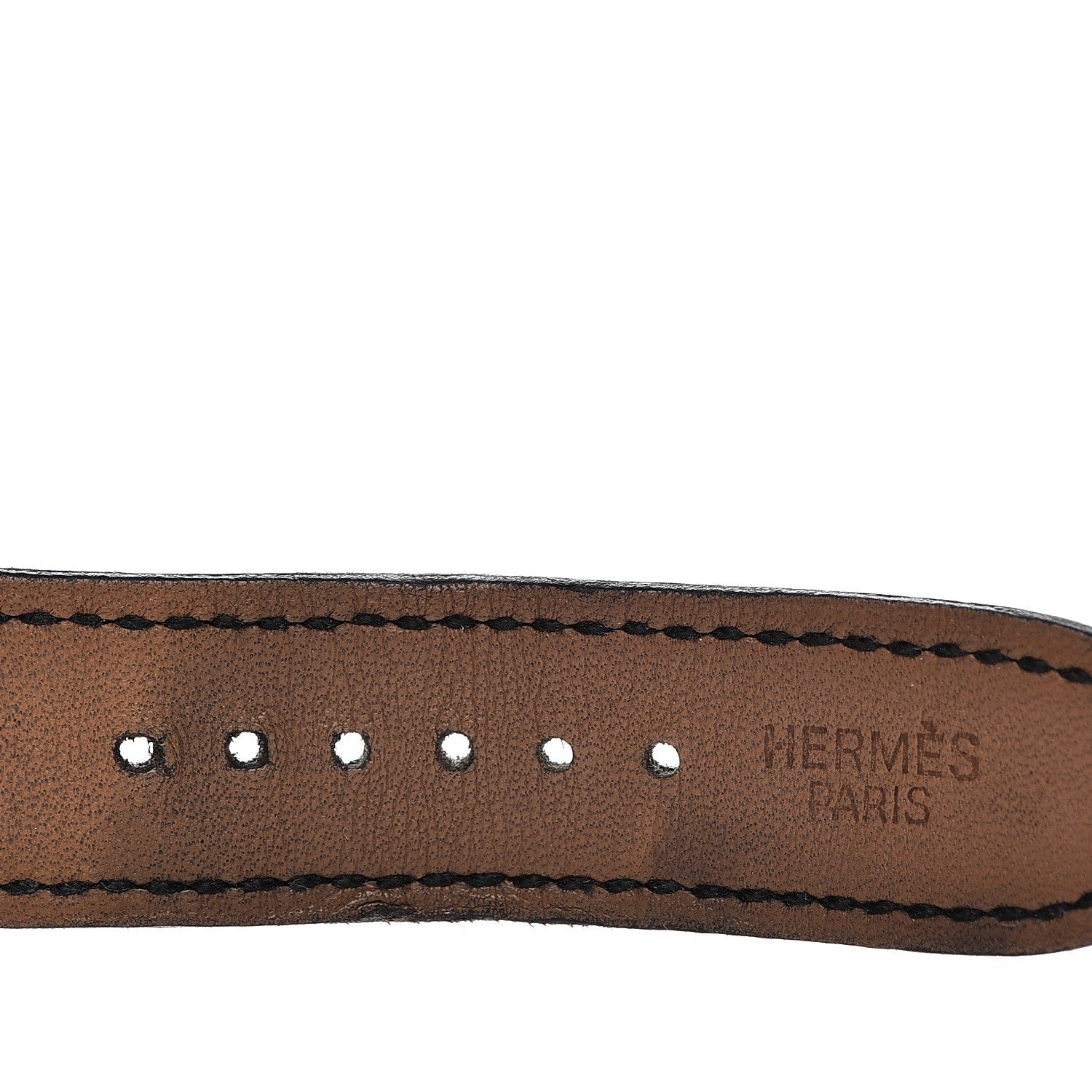 Hermes Stainless Steel Alligator 26mm Heure H Hour Quartz Watch Noir 5 of 8