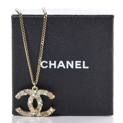 Chanel Crystal Baguette CC Necklace Gold 6 of 6