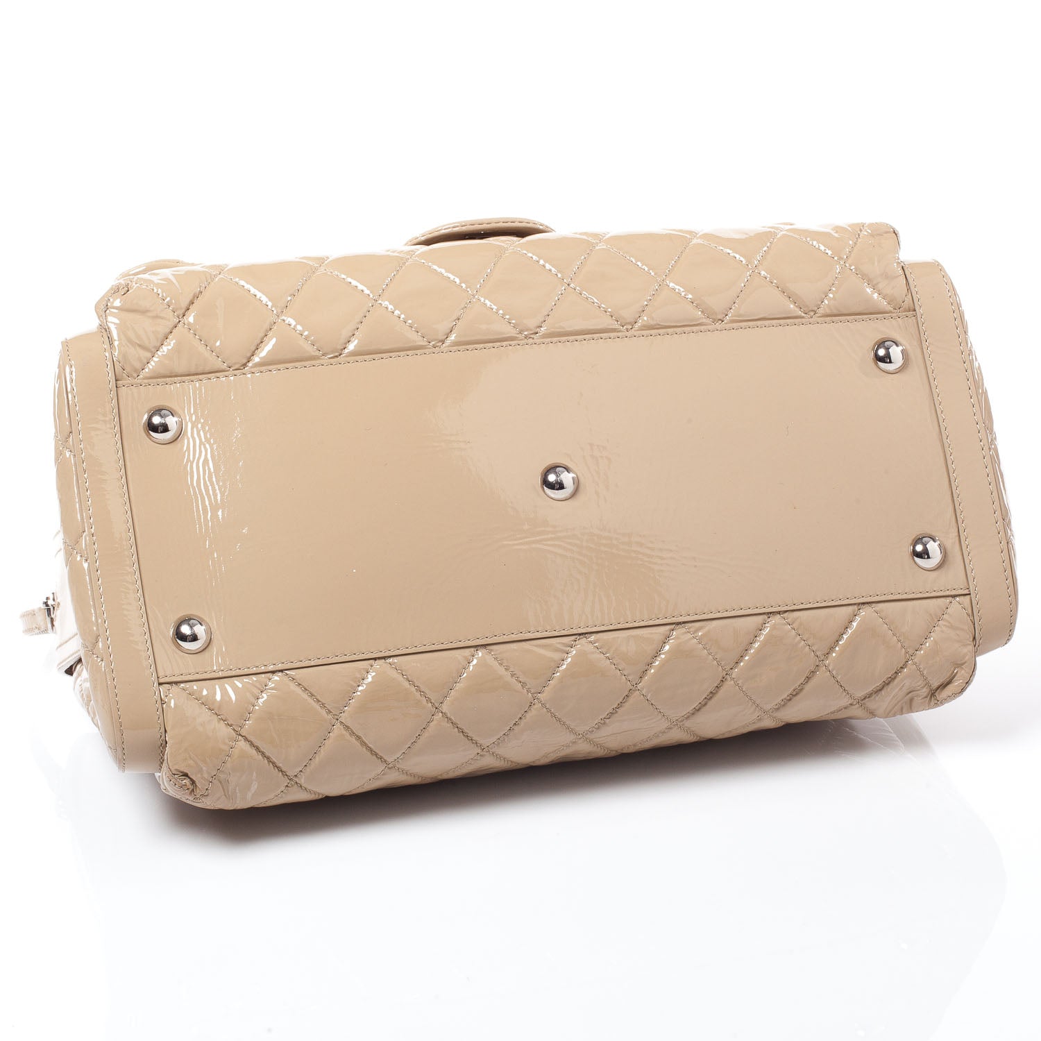 Chanel Patent Day Glo Flap Bag Beige 5 of 11