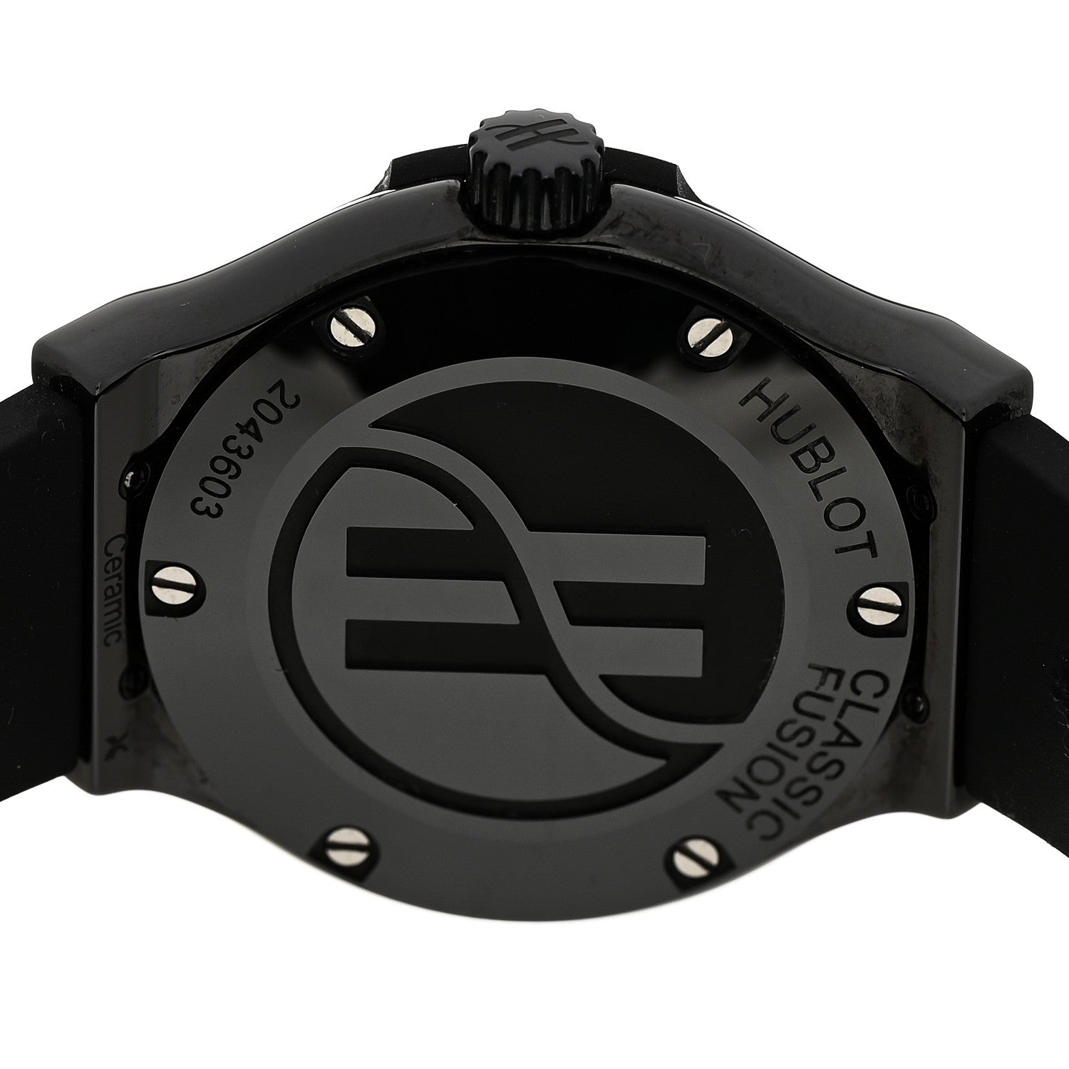 Hublot Ceramic Rubber 33mm Classic Fusion Black Magic Quartz Watch Black 581.CX.1270.RX.MDM 4 of 5