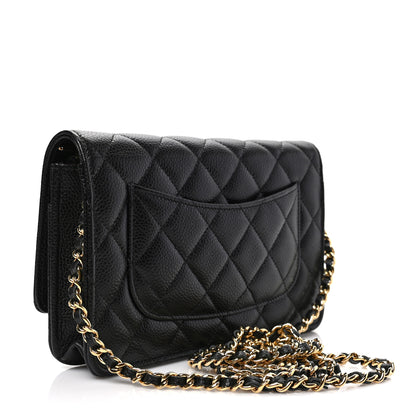 Chanel Caviar Quilted Wallet on Chain WOC Black 2 of 7