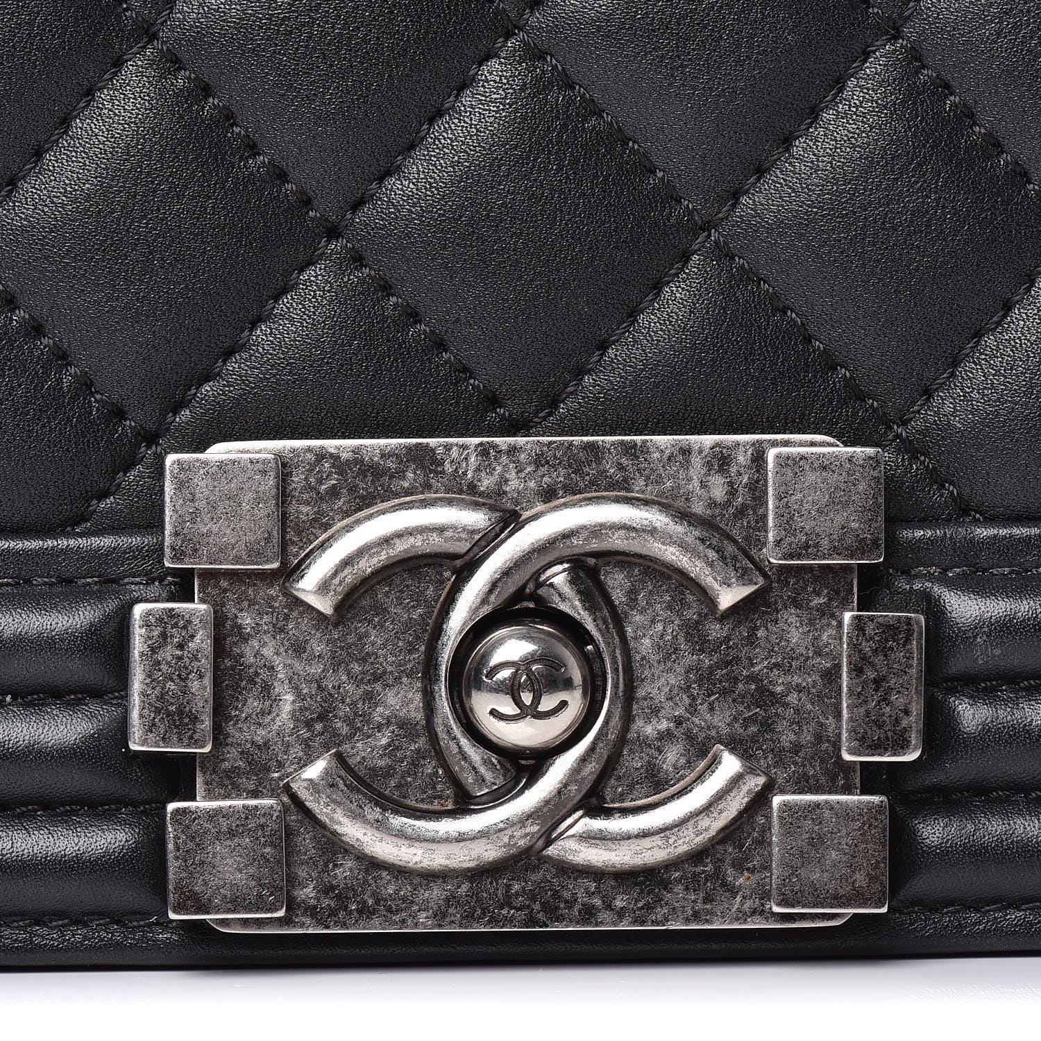 Chanel Lambskin Quilted New Medium Boy Flap Black 12 of 14