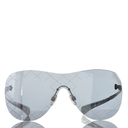 Chanel Shield Runway Sunglasses 4215 Silver Grey 3 of 9