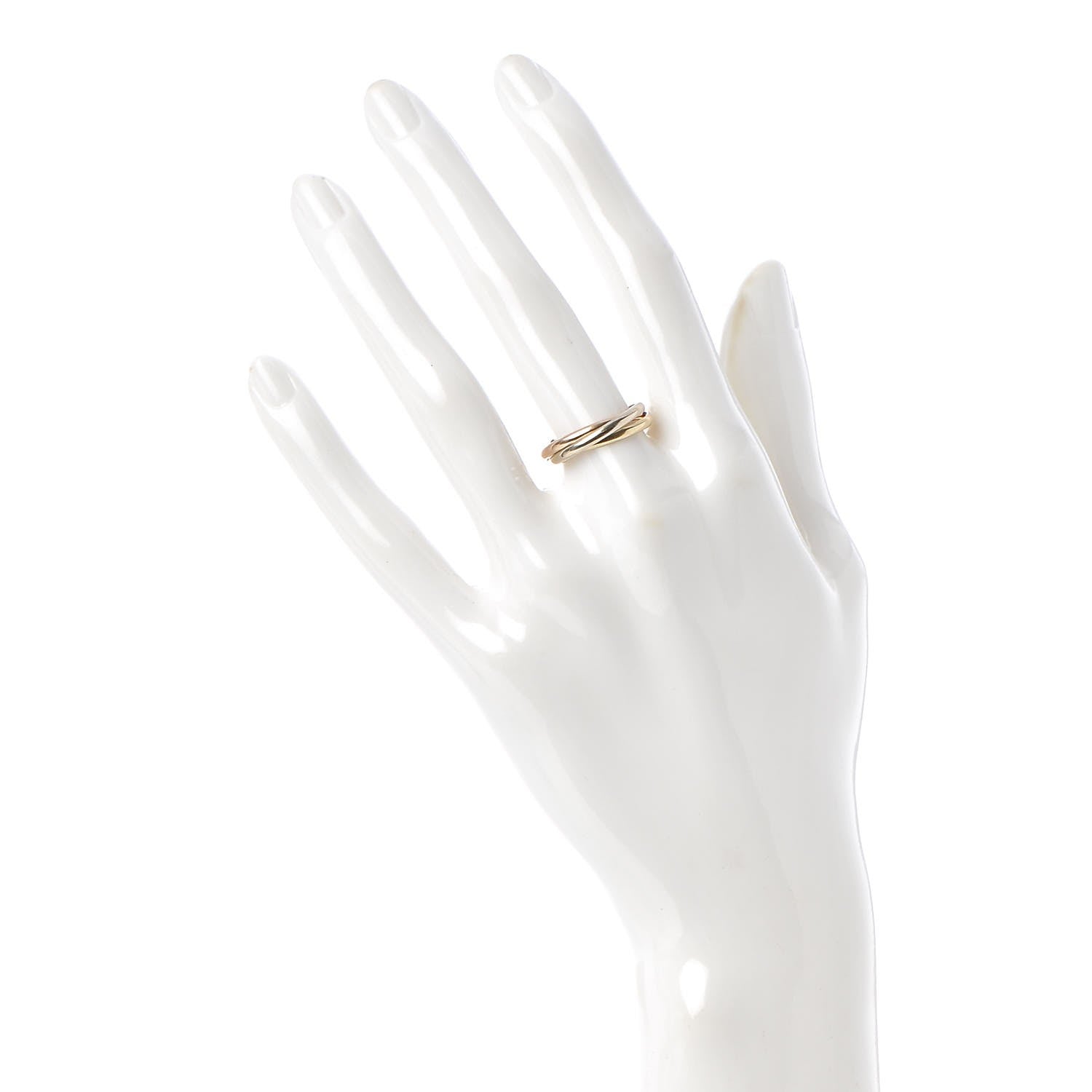 Cartier 18K Pink Yellow White Gold Extra Small Trinity Ring 52 6 2 of 5