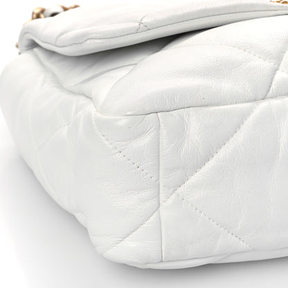 Chanel Goatskin Quilted Large Chanel 19 Flap White 8 of 9