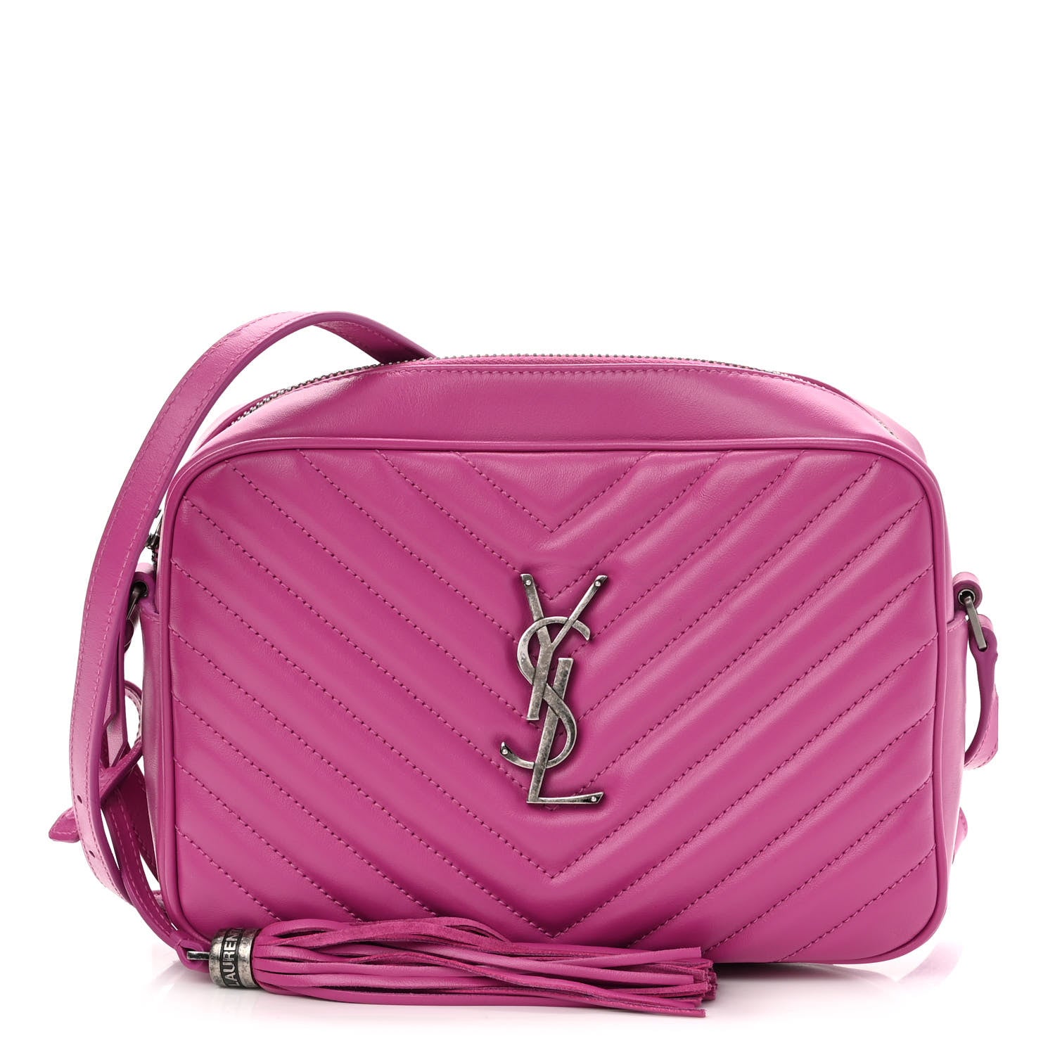 Saint Laurent Calfskin Matelasse Monogram Lou Camera Bag Electric Fuchsia 1 of 10