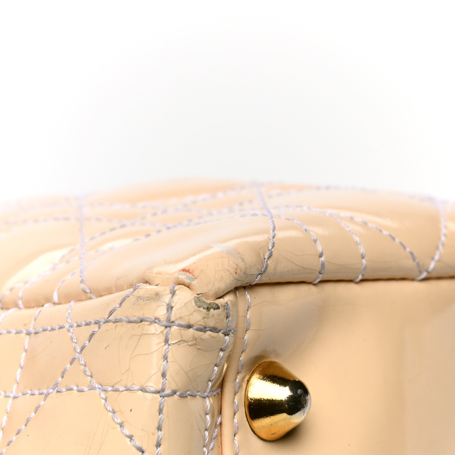 Christian Dior Patent Cannage Large Lady Dior Beige 10 of 11