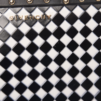 Givenchy Lambskin Medium Zip Pouch Black White 9 of 10