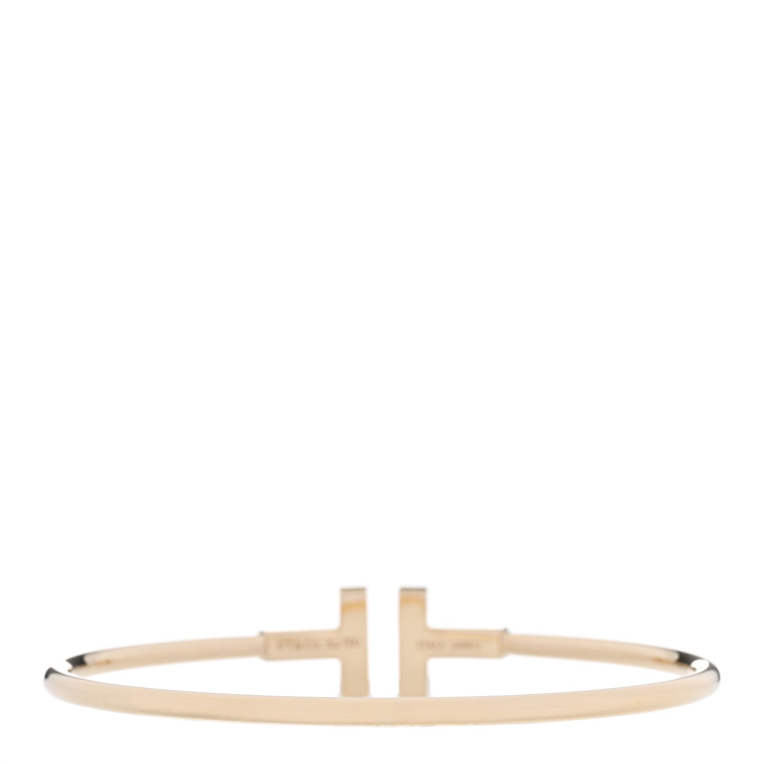 Tiffany 18K Yellow Gold Mother of Pearl T Wire Bracelet 2 of 3