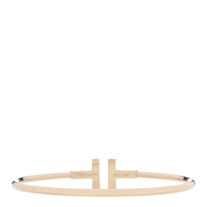Tiffany 18K Yellow Gold Mother of Pearl T Wire Bracelet 2 of 3