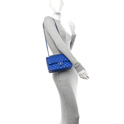 Chanel Lambskin Quilted Small Double Flap Blue 2 of 14