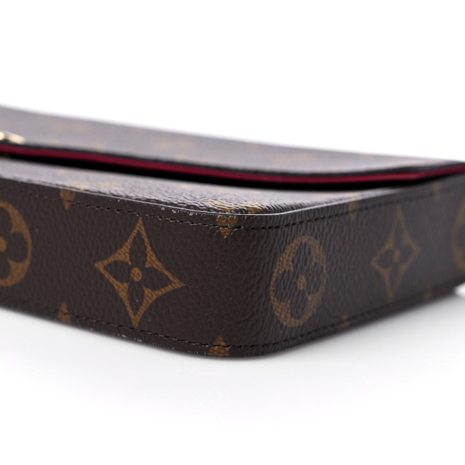 Louis Vuitton Monogram Pochette Felicie Chain Wallet Fuchsia 9 of 12