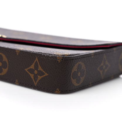 Louis Vuitton Monogram Pochette Felicie Chain Wallet Fuchsia 9 of 12
