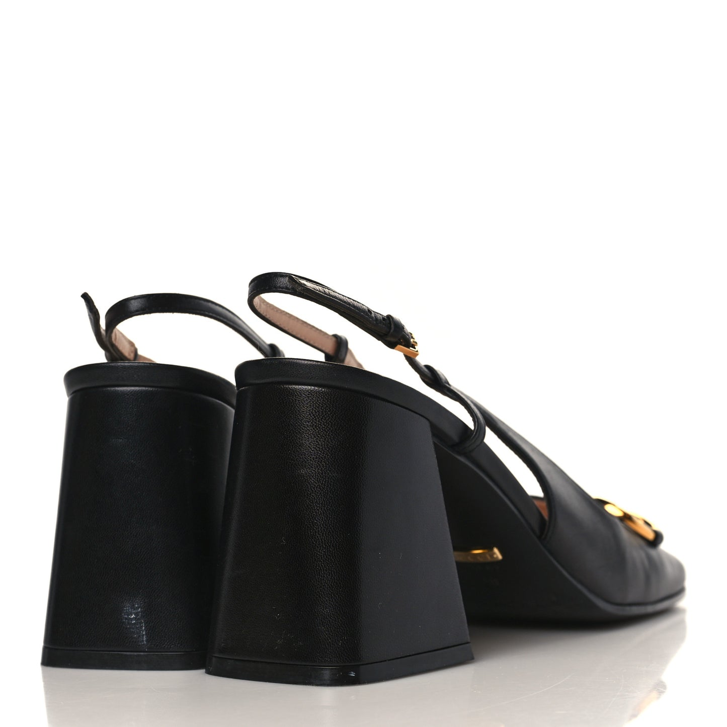 Malaga Kid Horsebit 75mm Slingback Pumps 40 Black