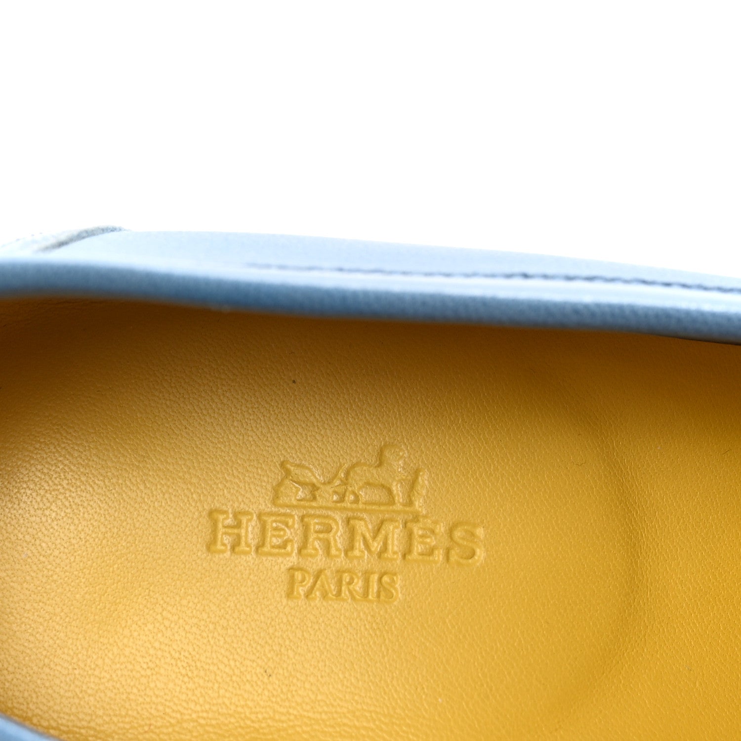 Hermes Goatskin Womens Royal Loafers 35 Bleu Faience 8 of 10