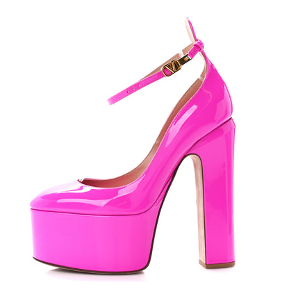 Valentino Garavani Patent Tan-Go 50/120mm Platform Pumps 38 Pink PP 1 of 9