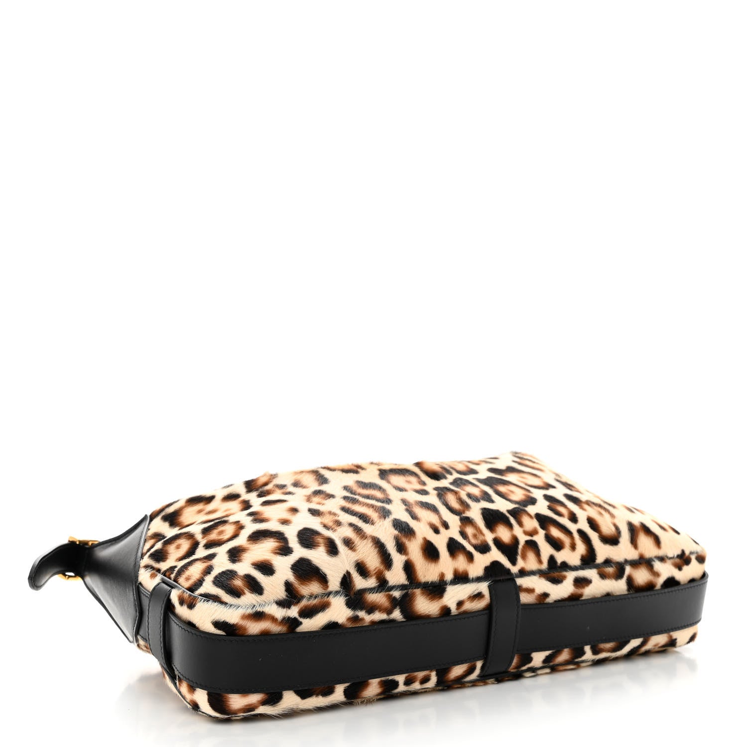 Celine Furry Goatskin Leopard Medium Romy Shoulder Bag Natural Black 4 of 9