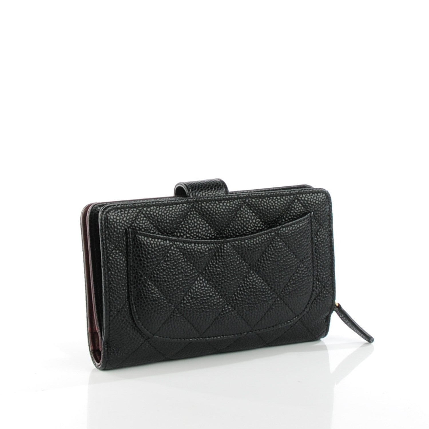 Chanel Caviar Quilted Zipped Pocket Wallet Black 3 of 8