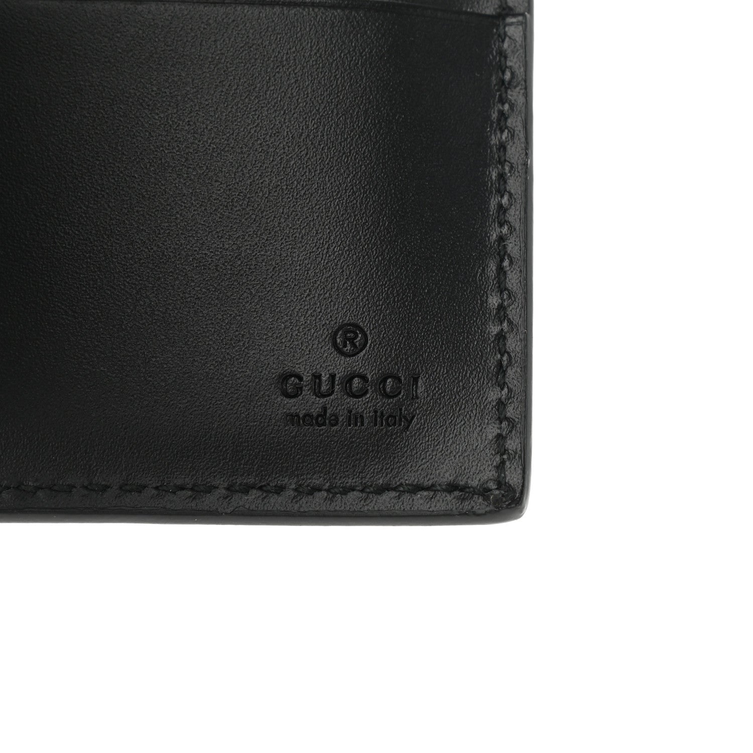 Gucci GG Supreme Monogram Selleria Calfskin Kingsnake Bi-Fold Wallet Black Multicolor 6 of 8