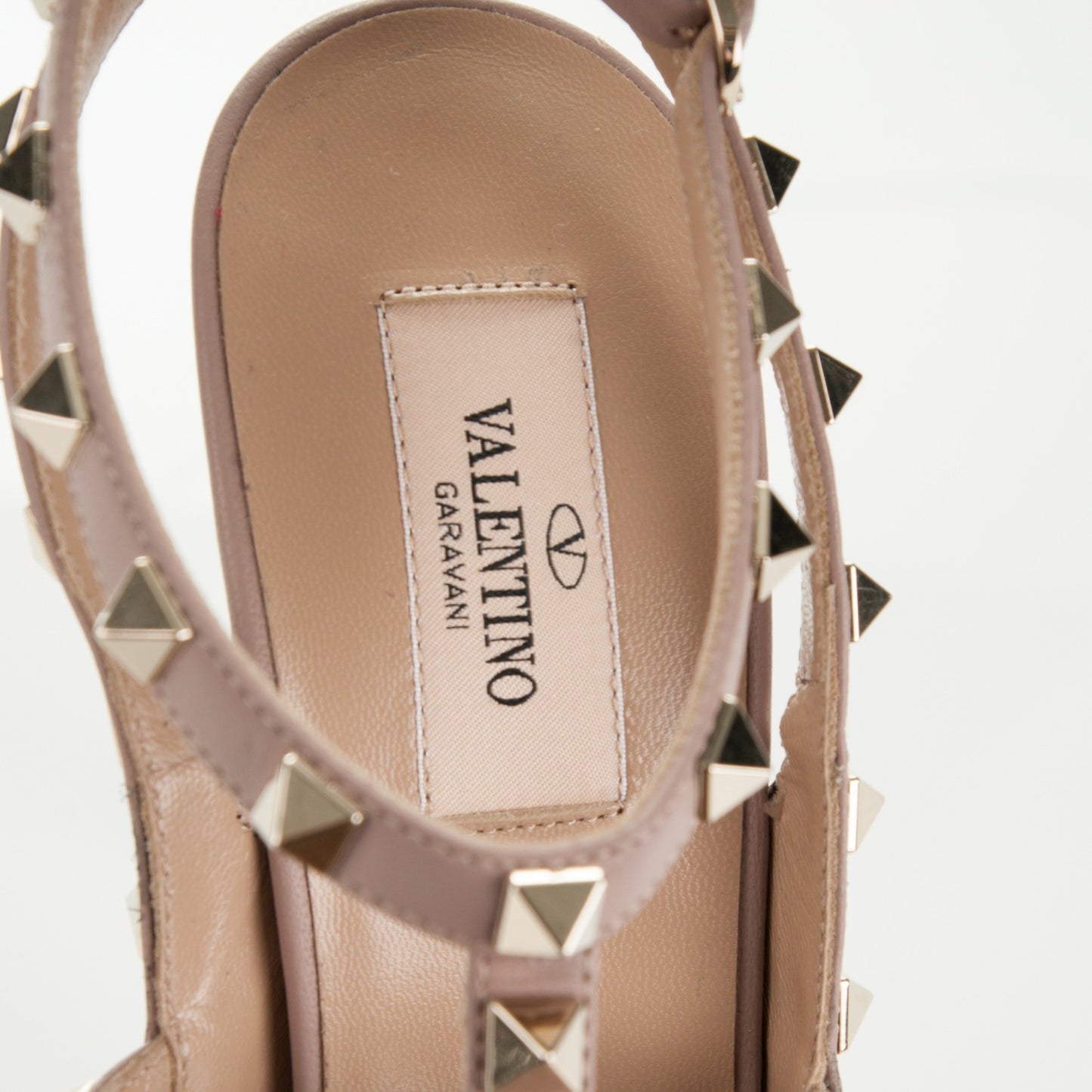 Patent Nappa Rockstud Ankle Strap 100mm Pumps 42 Black Poudre