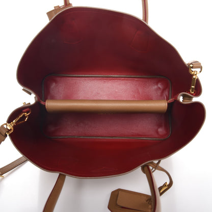 Prada Saffiano Cuir Large Double Bag Caramel 6 of 8