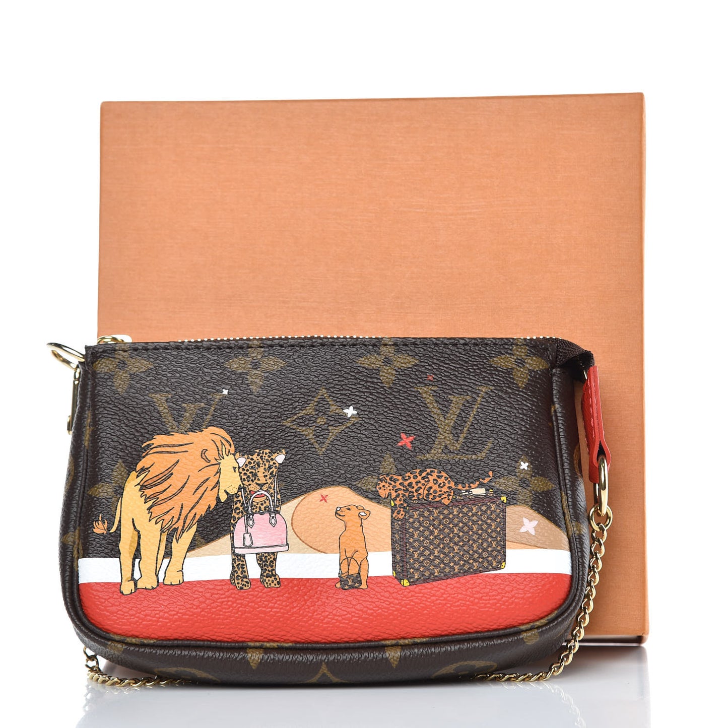 Monogram 2018 Christmas Animation Mini Cats Pochette Accessories