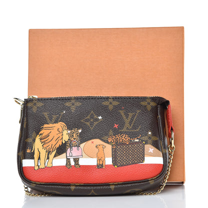 Louis Vuitton Monogram 2018 Christmas Animation Mini Cats Pochette Accessories 8 of 8