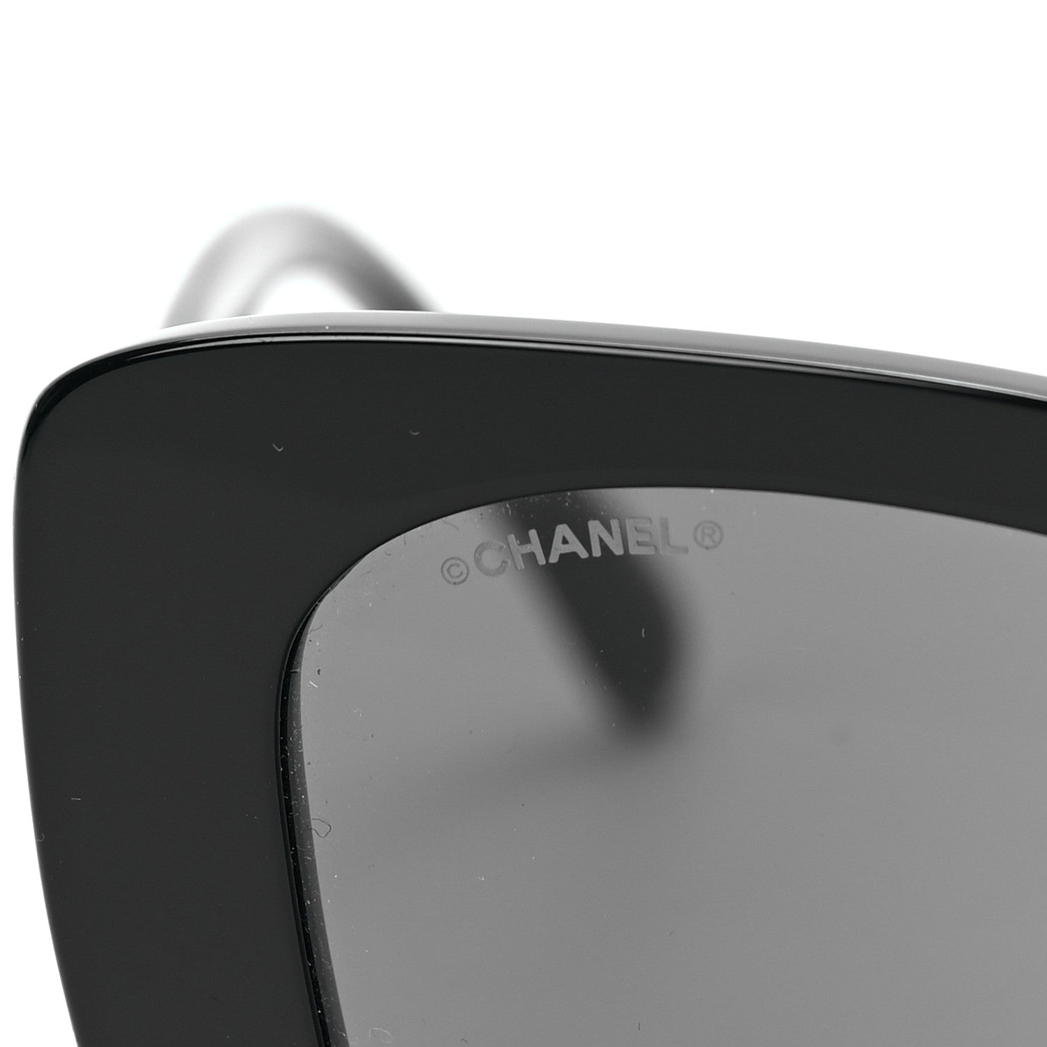 Chanel Acetate Strass Square Sunglasses 5422-B-A Black White 7 of 7