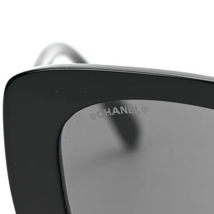 Chanel Acetate Strass Square Sunglasses 5422-B-A Black White 7 of 7