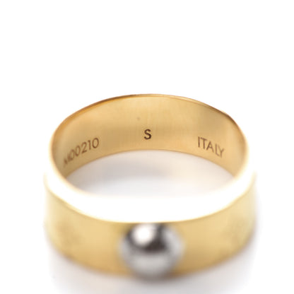 Louis Vuitton Brass Monogram Engraved Nanogram Ring S Gold 6 of 8