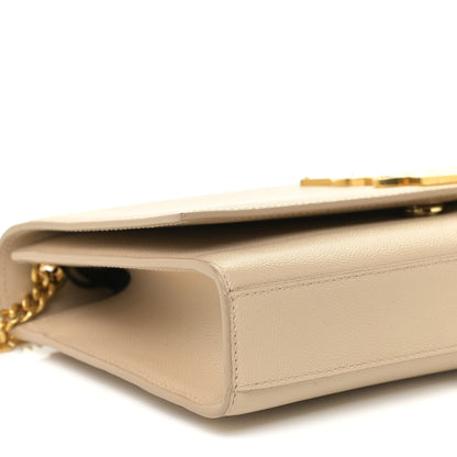 Saint Laurent Grain De Poudre Medium Monogram Kate Satchel Nude Powder 5 of 12