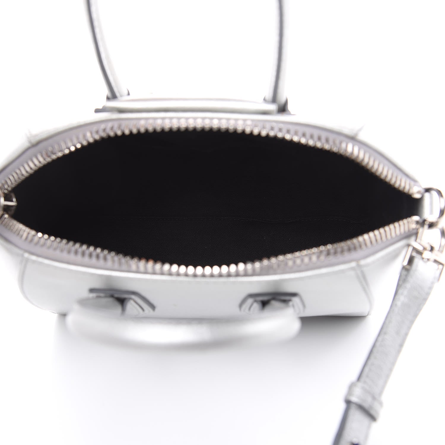 Givenchy Metallic Sugar Goatskin Mini Antigona Silver 5 of 13