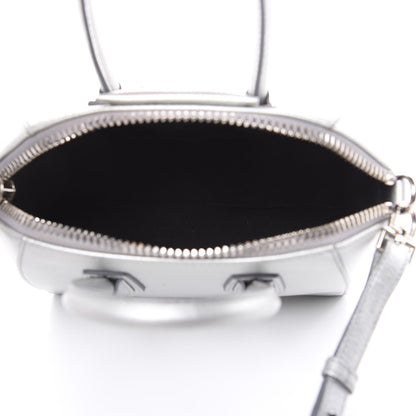 Givenchy Metallic Sugar Goatskin Mini Antigona Silver 5 of 13