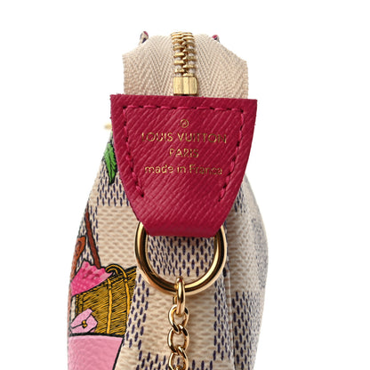Louis Vuitton Damier Azur 2021 Christmas Animation Hollywood Mini Pochette Accessories Fuchsia 6 of 7
