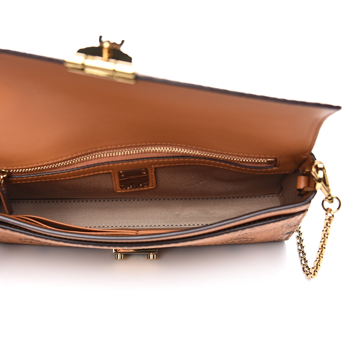 MCM Visetos Millie Wallet On Chain Cognac 5 of 8