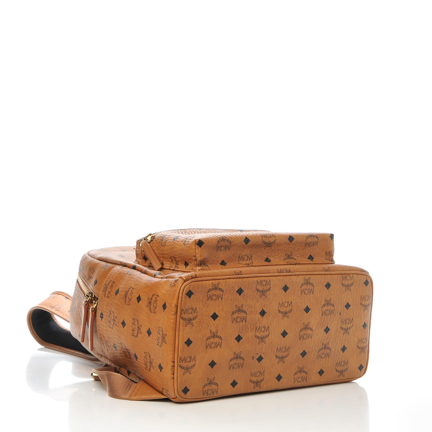 MCM Visetos Medium Stark Backpack Cognac 5 of 15