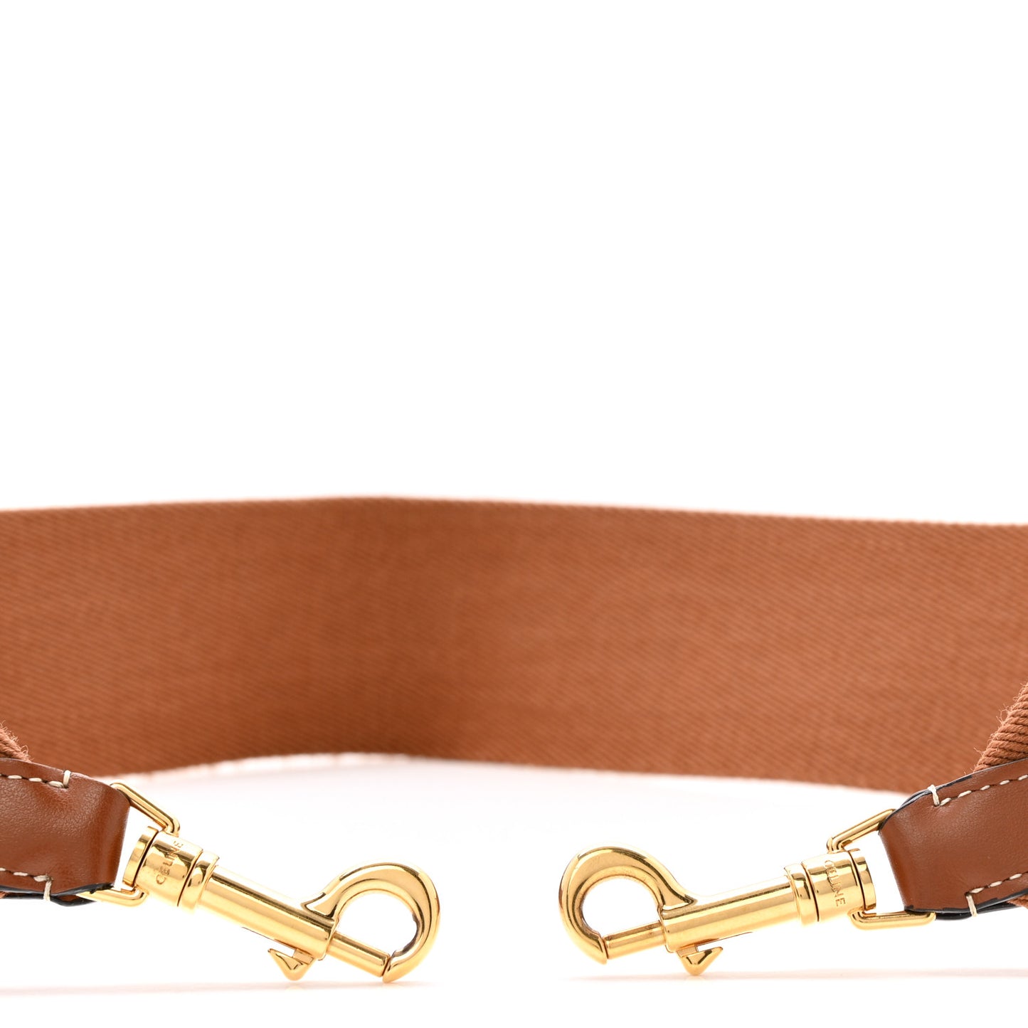 Jacquard Wool Logo Long Strap Tan White