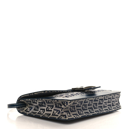 Fendi Zucchino Shoulder Bag Navy 4 of 9