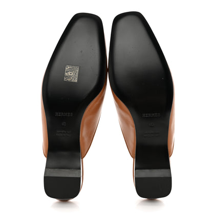 Hermes Goatskin Diane Mules 40 Beige Dore 5 of 12