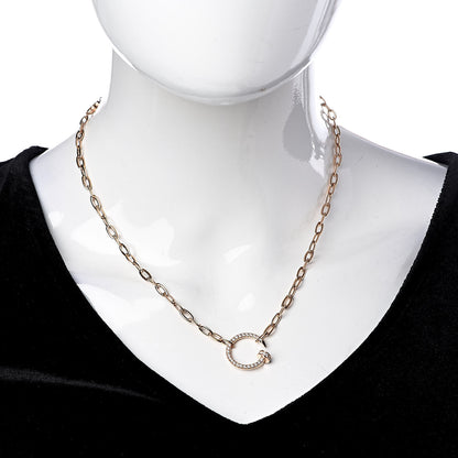 Cartier 18K Pink Gold Diamond Juste Un Clou Chain Necklace 2 of 6
