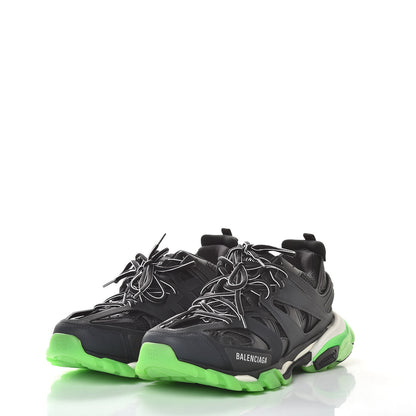 Balenciaga Mesh Nylon Mens Track Sneakers 42 Black Green 3 of 8