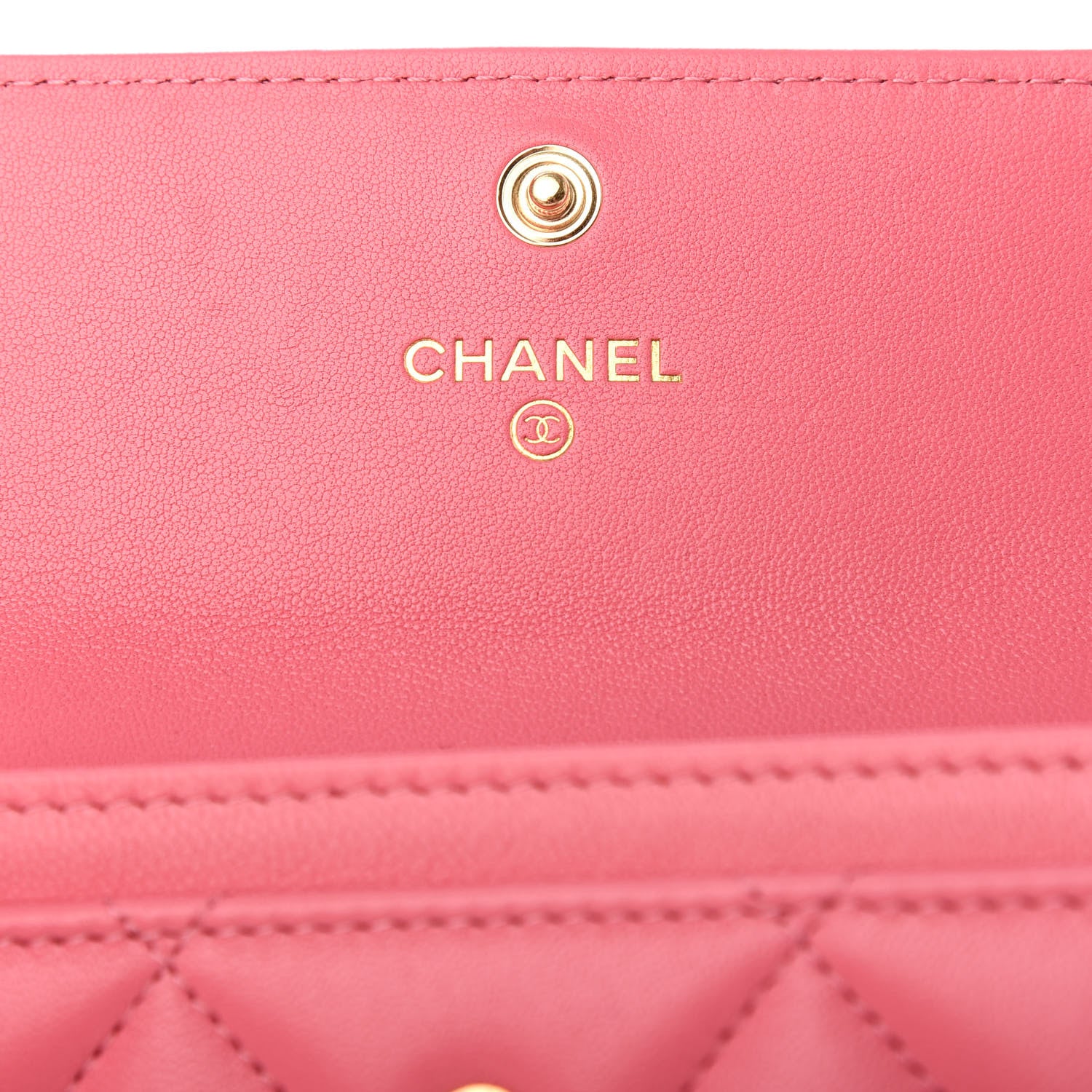Chanel Lambskin Quilted Chanel 19 Flap Card Holder Pink 6 of 10