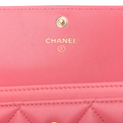 Chanel Lambskin Quilted Chanel 19 Flap Card Holder Pink 6 of 10