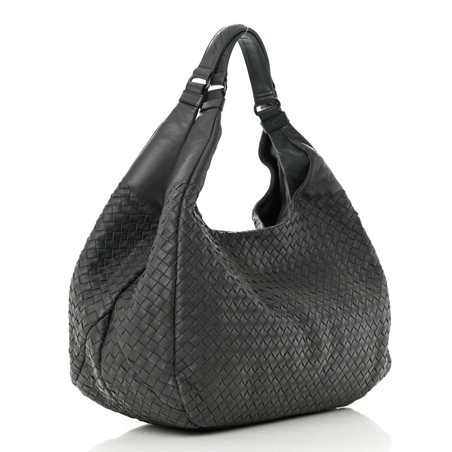 Nappa Intrecciato Large Campana Hobo Shadow