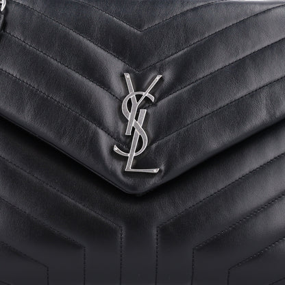Saint Laurent Calfskin Y Quilted Monogram Medium Loulou Chain Satchel Black 9 of 11