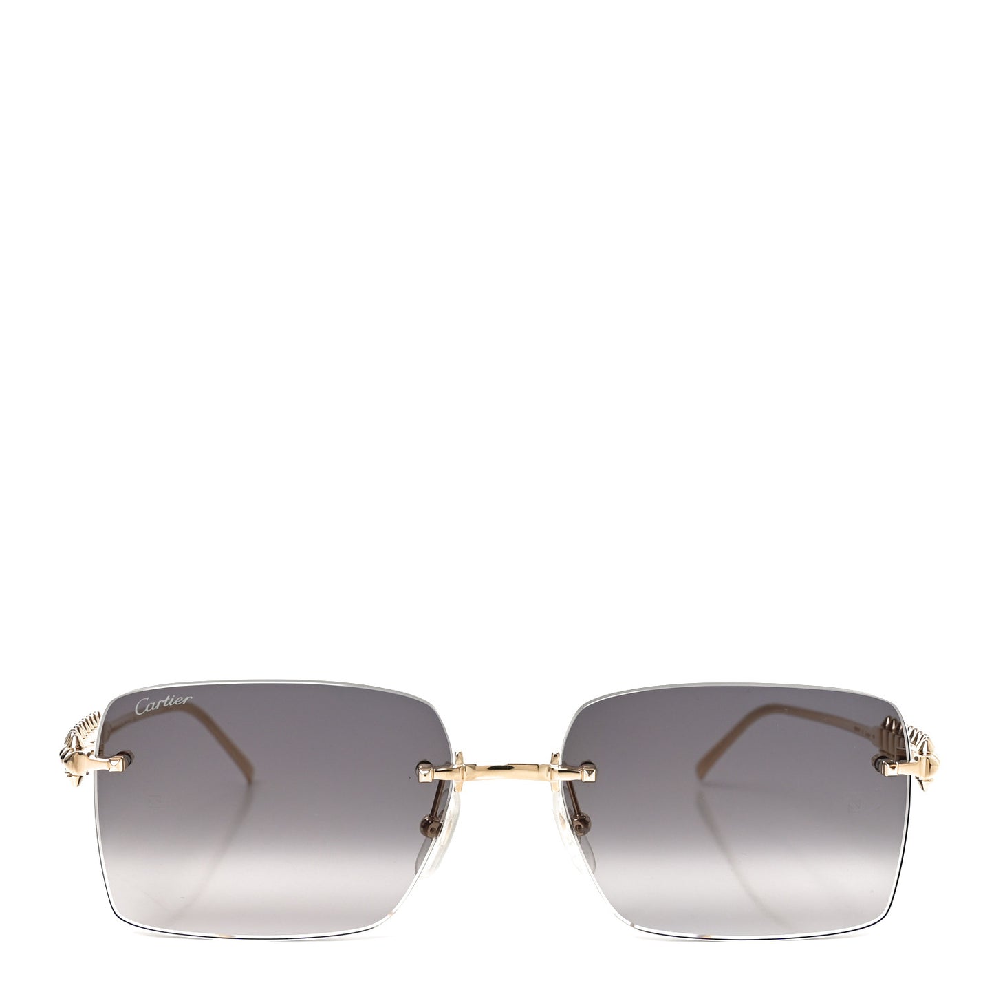 Clash De Cartier Square Sunglasses CT0545S Grey Gold